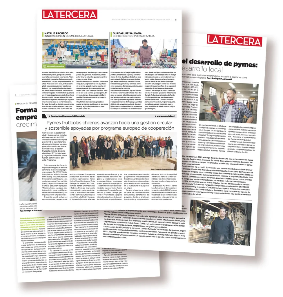 ¡𝗘𝘀𝘁𝗮𝗺𝗼𝘀 𝗲𝗻 𝗟𝗮 𝗧𝗲𝗿𝗰𝗲𝗿𝗮! 📣 Nos emociona ver cómo el trabajo que realizamos junto a miles de emprendedores y emprendedoras a lo largo de Chile llega a espacios tan importantes como @laterceracom.